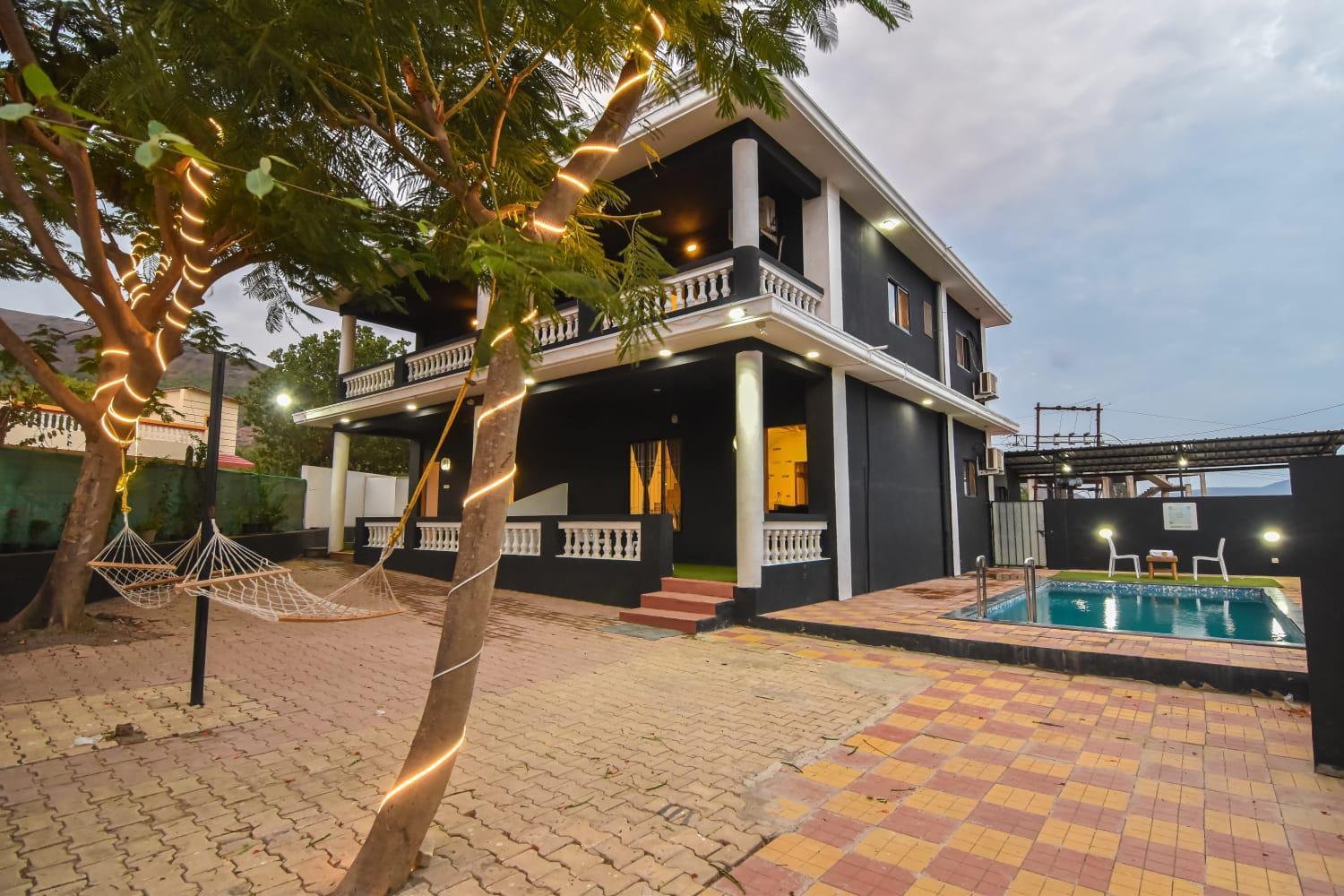 Empyrean Stay Ll 3Bhk Ll Black Horse Villa Ll Ac Ll Private Pool Ll Wifi II Lux Ll Lonavala Esterno foto