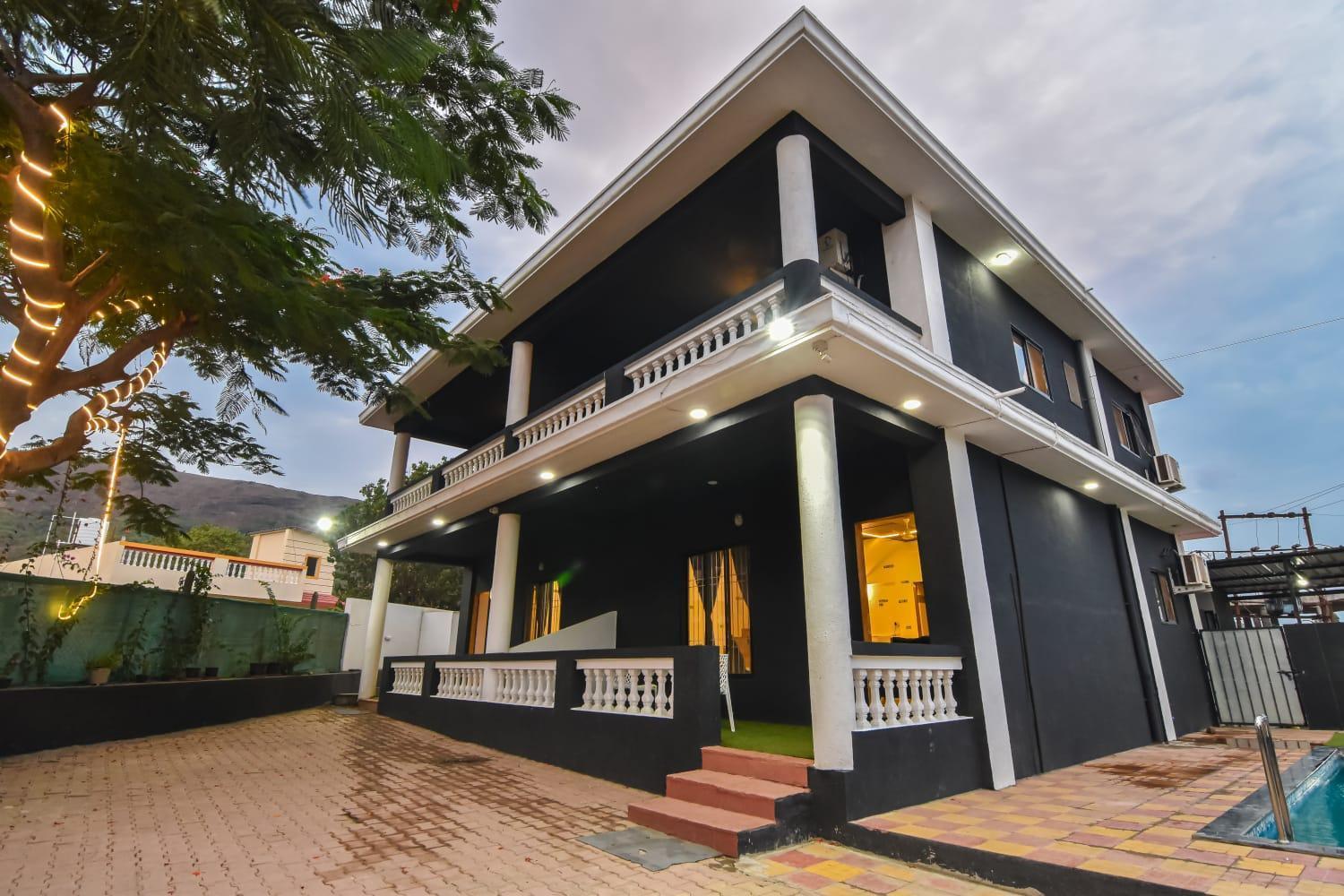 Empyrean Stay Ll 3Bhk Ll Black Horse Villa Ll Ac Ll Private Pool Ll Wifi II Lux Ll Lonavala Esterno foto
